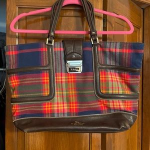 L.A.M.B. Clydebank Fabric Leather Tote Bag